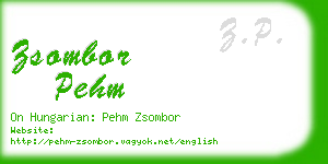 zsombor pehm business card